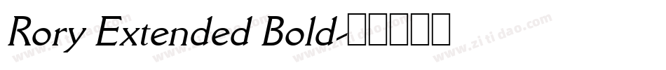 Rory Extended Bold字体转换